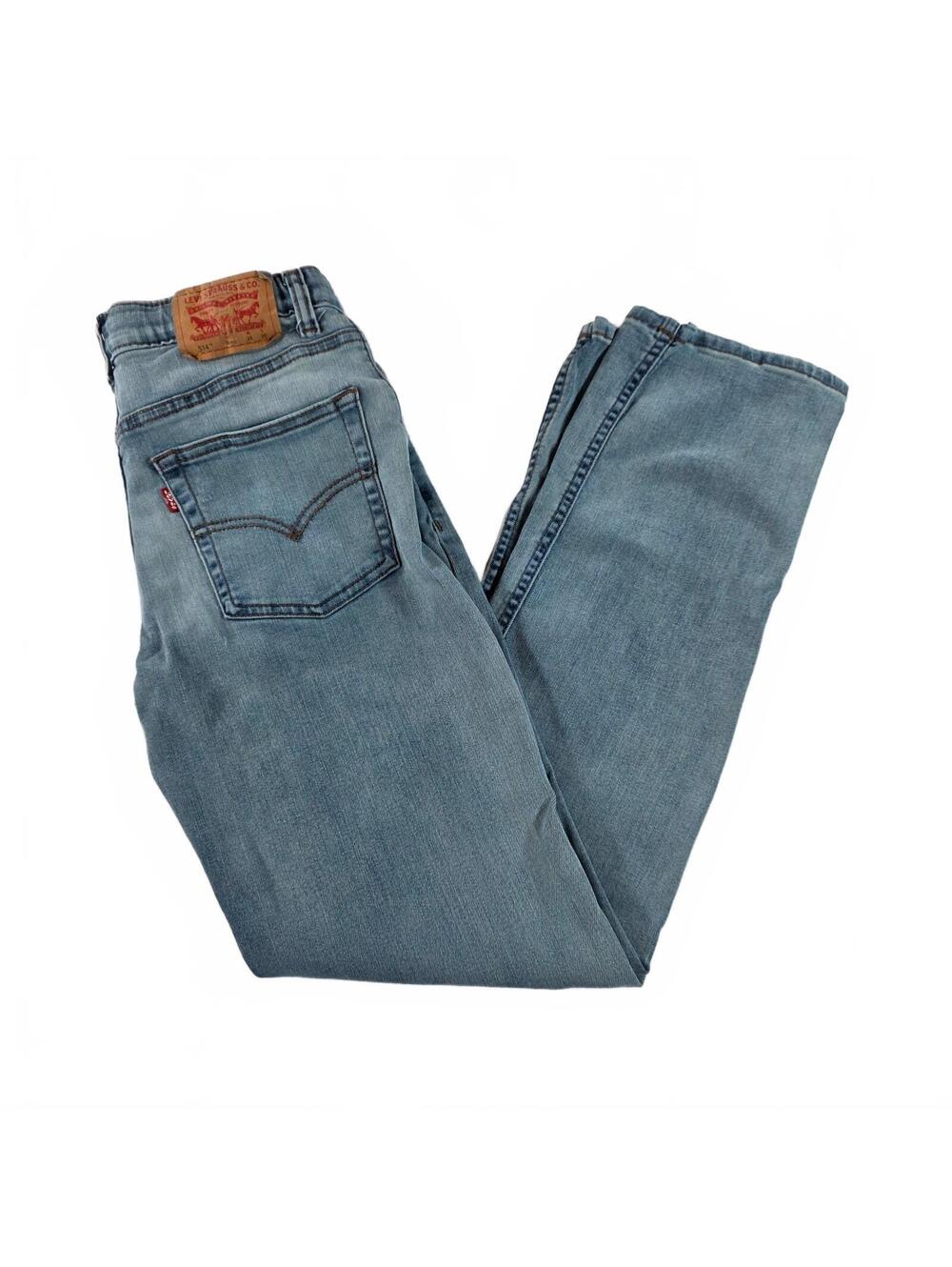 Levi's 514 Boy's Light Blue Denim Jeans Size 28x30 Straight Fit Casual